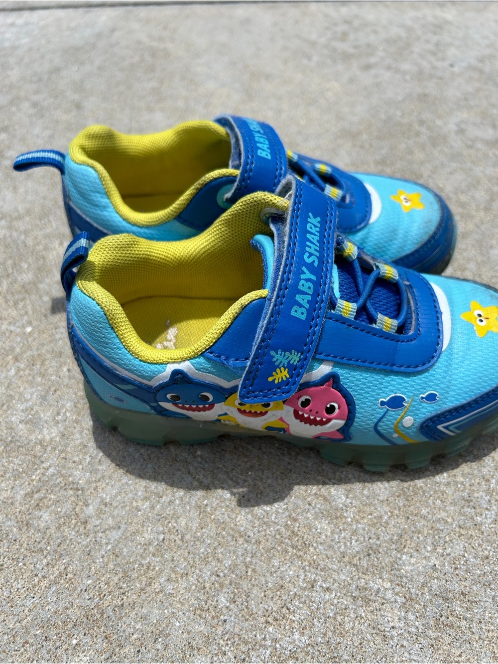 Blue & Yellow Kids' Light-Up Sneakers